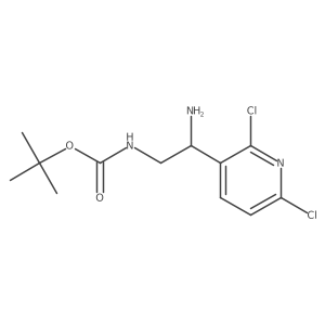 tert-butyl N-[2-amino-2-(2,6-dichloropyridin-3-yl)ethyl]carbamate结构式