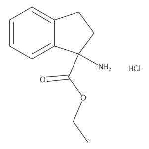 ethyl 1-amino-2,3-dihydro-1H-indene-1-carboxylate hydrochloride Structure