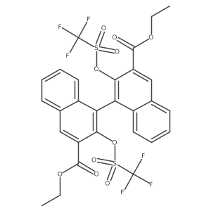 Diethyl (R)-2,2'-bis(((trifluoromethyl)sulfonyl)oxy)-[1,1'-binaphthalene]-3,3'-dicarboxylate Structure
