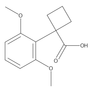 1-(2,6-Dimethoxyphenyl)cyclobutane-1-carboxylic acid Structure