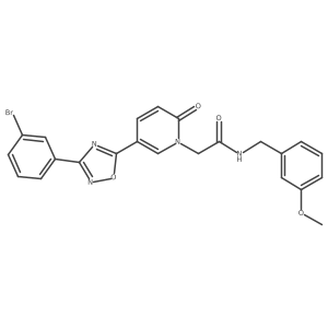 2-(5-(3-(3-bromophenyl)-1,2,4-oxadiazol-5-yl)-2-oxopyridin-1(2H)-yl)-N-(3-methoxybenzyl)acetamide Structure