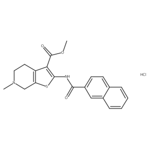 Methyl 2-(2-naphthamido)-6-methyl-4,5,6,7-tetrahydrothieno[2,3-c]pyridine-3-carboxylate hydrochloride结构式