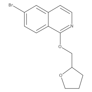 6-Bromo-1-[(tetrahydro-2-furanyl)methoxy]isoquinoline结构式