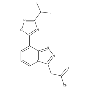 2-(8-(3-Isopropyl-1,2,4-oxadiazol-5-yl)-[1,2,4]triazolo[4,3-a]pyridin-3-yl)acetic acid结构式
