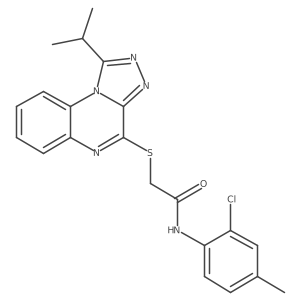 N-(2-chloro-4-methylphenyl)-2-{[1-(propan-2-yl)-[1,2,4]triazolo[4,3-a]quinoxalin-4-yl]sulfanyl}acetamide结构式