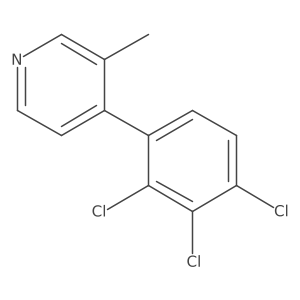 Pyridine, 3-methyl-4-(2,3,4-trichlorophenyl)- Structure