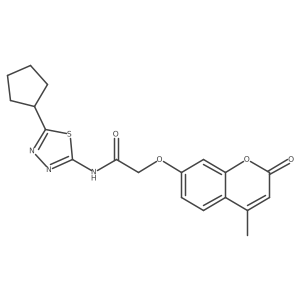 N-(5-cyclopentyl-1,3,4-thiadiazol-2-yl)-2-((4-methyl-2-oxo-2H-chromen-7-yl)oxy)acetamide Structure