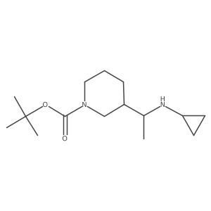 tert-Butyl 3-(1-(cyclopropylamino)ethyl)piperidine-1-carboxylate Structure