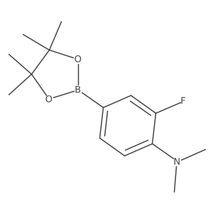 2-fluoro-N,N-dimethyl-4-(4,4,5,5-tetramethyl-1,3,2-dioxaborolan-2-yl)aniline Structure