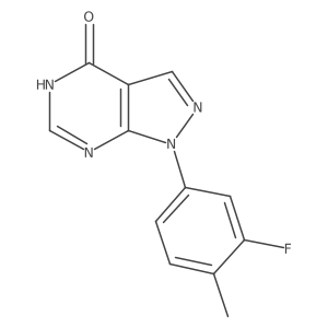 1-(3-Fluoro-4-methylphenyl)-1H-pyrazolo[3,4-d]pyrimidin-4(5H)-one结构式