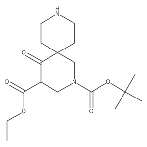 2-(tert-Butyl) 4-ethyl 5-oxo-2,9-diazaspiro[5.5]undecane-2,4-dicarboxylate Structure
