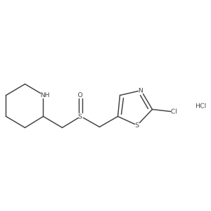 2-Chloro-5-(((piperidin-2-ylmethyl)sulfinyl)methyl)thiazole hydrochloride结构式