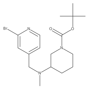 (S)-tert-butyl 3-(((2-bromopyridin-4-yl)methyl)(methyl)amino)piperidine-1-carboxylate Structure