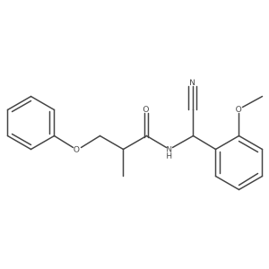 N-[cyano(2-methoxyphenyl)methyl]-2-methyl-3-phenoxypropanamide结构式
