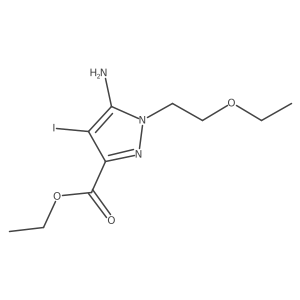 Ethyl 5-amino-1-(2-ethoxyethyl)-4-iodo-pyrazole-3-carboxylate Structure