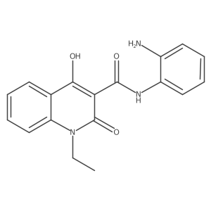 N-(2-aminophenyl)-1-ethyl-4-hydroxy-2-oxoquinoline-3-carboxamide结构式