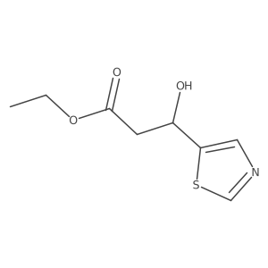Ethyl 3-Hydroxy-3-(5-thiazolyl)propanoate Structure