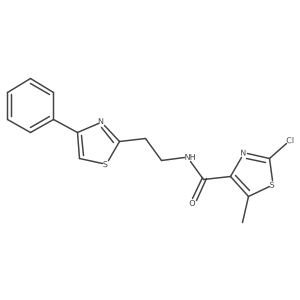 2-chloro-5-methyl-N-[2-(4-phenyl-1,3-thiazol-2-yl)ethyl]-1,3-thiazole-4-carboxamide Structure