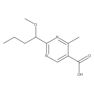 2-(1-Methoxybutyl)-4-methylpyrimidine-5-carboxylic acid结构式