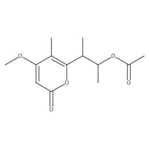 (2S,3S)a3a(4aMethoxya5amethyla2aoxoa2Hapyrana6ayl)butana2ayl acetate结构式