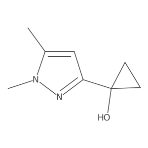 1-(1,5-dimethyl-1H-pyrazol-3-yl)cyclopropan-1-ol结构式