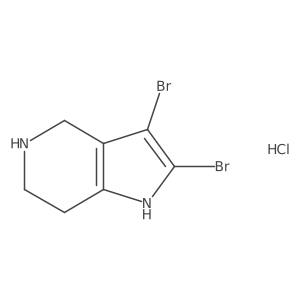 2,3-dibromo-1H,4H,5H,6H,7H-pyrrolo[3,2-c]pyridine hydrochloride结构式