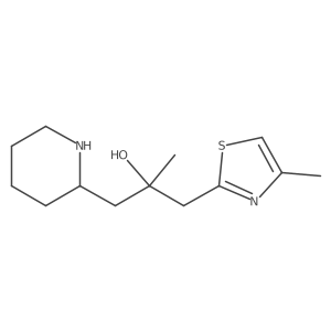 2-Piperidineethanol, I+/--methyl-I+/--[(4-methyl-2-thiazolyl)methyl]- Structure