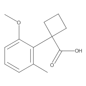 1-(2-Methoxy-6-methylphenyl)cyclobutane-1-carboxylic acid结构式