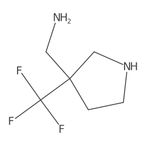 [3-(Trifluoromethyl)pyrrolidin-3-yl]methanamine结构式