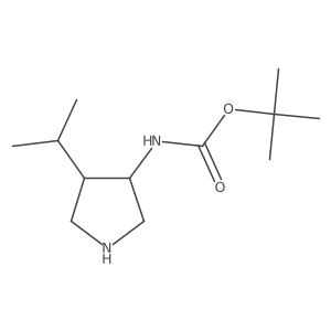 Tert-butyl (4-isopropylpyrrolidin-3-yl)carbamate Structure