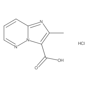 2-Methylimidazo[1,2-b]pyridazine-3-carboxylic acid hydrochloride结构式