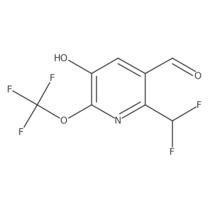 2-(Difluoromethyl)-5-hydroxy-6-(trifluoromethoxy)pyridine-3-carboxaldehyde Structure