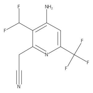 2-(4-Amino-3-(difluoromethyl)-6-(trifluoromethyl)pyridin-2-yl)acetonitrile Structure