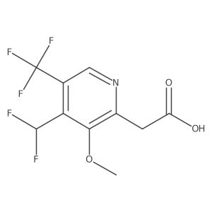 2-(4-(Difluoromethyl)-3-methoxy-5-(trifluoromethyl)pyridin-2-yl)acetic acid结构式