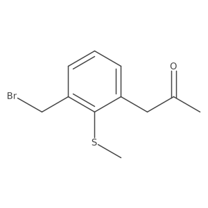 1-(3-(Bromomethyl)-2-(methylthio)phenyl)propan-2-one结构式
