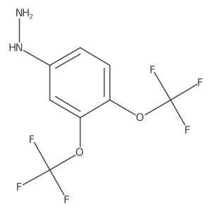 (3,4-Bis(trifluoromethoxy)phenyl)hydrazine结构式