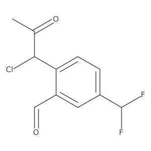 2-(1-Chloro-2-oxopropyl)-5-(difluoromethyl)benzaldehyde Structure
