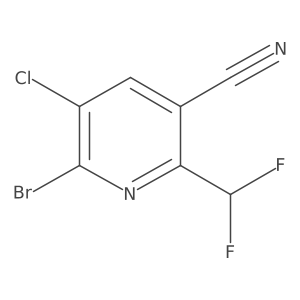6-Bromo-5-chloro-2-(difluoromethyl)nicotinonitrile Structure