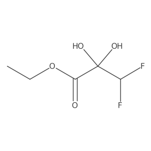 3,3-Difluoro-2,2-dihydroxypropanoic acid ethyl ester结构式