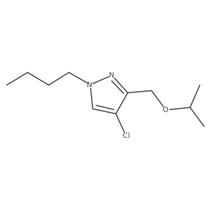 1-butyl-4-chloro-3-(isopropoxymethyl)-1H-pyrazole结构式