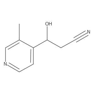 3-Hydroxy-3-(3-methylpyridin-4-yl)propanenitrile Structure