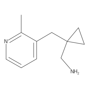 {1-[(2-Methylpyridin-3-yl)methyl]cyclopropyl}methanamine结构式