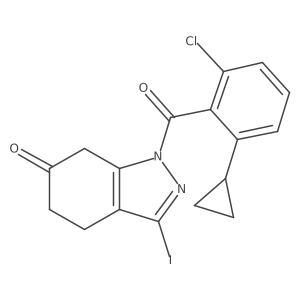 1-(2-Chloro-6-cyclopropylbenzoyl)-1,4,5,7-tetrahydro-3-iodo-6h-indazol-6-one结构式