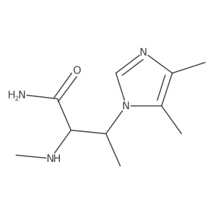 3-(4,5-dimethyl-1H-imidazol-1-yl)-2-(methylamino)butanamide Structure