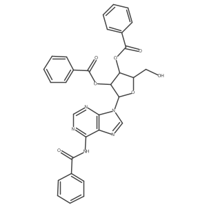 [5-(6-Benzamidopurin-9-yl)-4-benzoyloxy-2-(hydroxymethyl)oxolan-3-yl] benzoate Structure