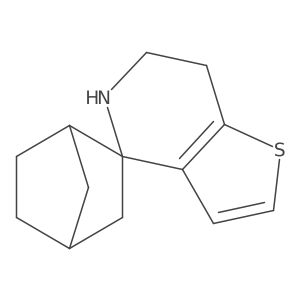 6',7'-dihydro-5'H-spiro[bicyclo[2.2.1]heptane-2,4'-thieno[3,2-c]pyridine]结构式