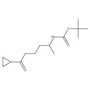 tert-butyl N-(6-cyclopropyl-6-oxohexan-2-yl)carbamate结构式