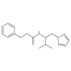 N-(3-methyl-1-(2H-1,2,3-triazol-2-yl)butan-2-yl)-3-phenylpropanamide Structure