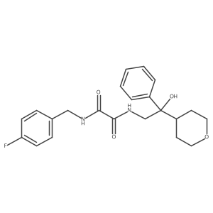 N1-(4-fluorobenzyl)-N2-(2-hydroxy-2-phenyl-2-(tetrahydro-2H-pyran-4-yl)ethyl)oxalamide Structure