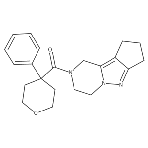 (4-phenyltetrahydro-2H-pyran-4-yl)(3,4,8,9-tetrahydro-1H-cyclopenta[3,4]pyrazolo[1,5-a]pyrazin-2(7H)-yl)methanone Structure